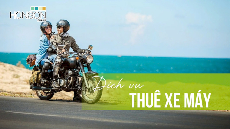 Dịch vụ cho thuê xe máy tại Hòn Sơn giúp du khách di chuyển dễ dàng khám phá đảo.
